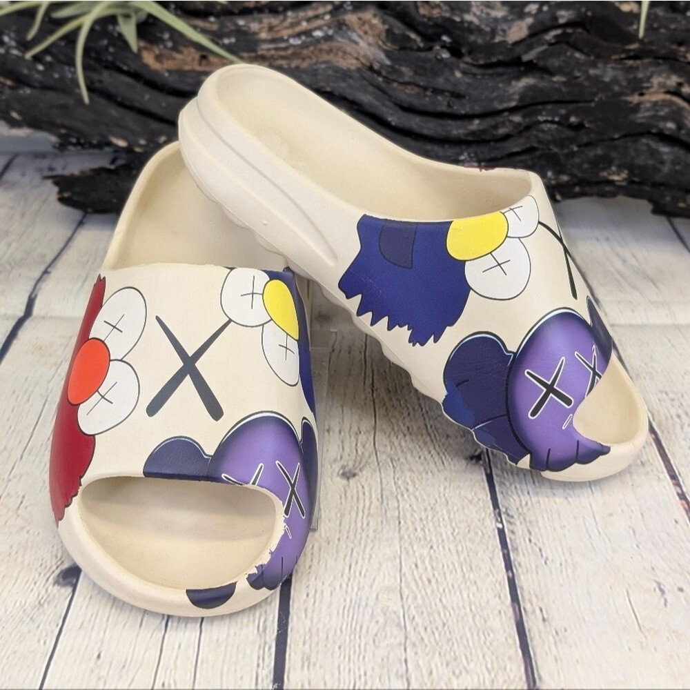 KAWS x Elmo Pillow Slippers Slides - EU Size 38-39